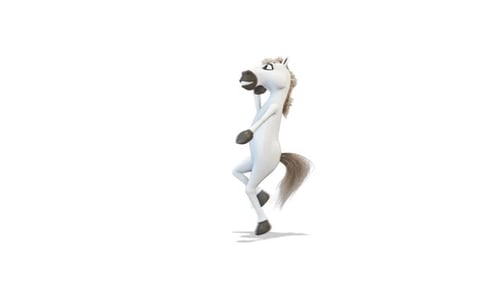 3D Cartoon Horse Character Dancing and Waving Animation