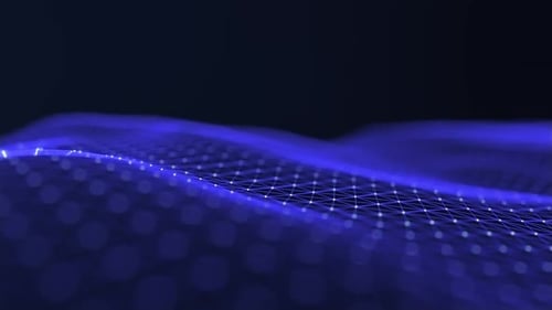 Futuristic Abstract Digital Wave Network Loop Background