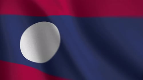 Flagge von Laos mit Animationsanimationen