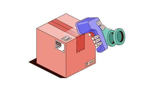 Package Scanning Animation with Barcode Scanner