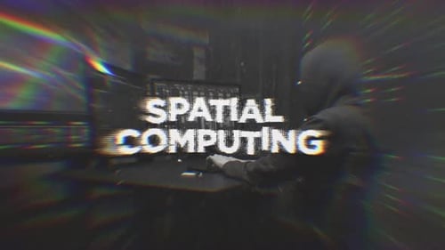 Spatial Computing On Hacking Distressed Typography Generated Evil Man In Hoodie Isolated