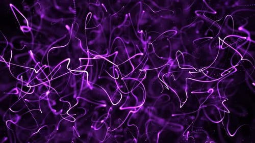 Flowing Abstract Purple Light Trails Background