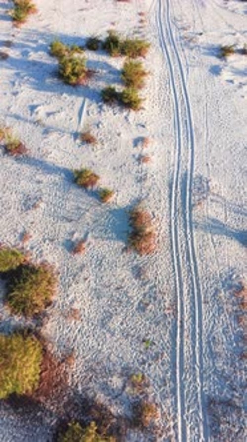 Exploring the white sand dunes of binh thuan vietnam from above with a drone view.