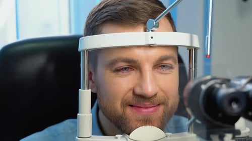 Patient in Ophthalmology Clinic