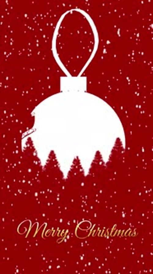 Christmas Ornament Santa Sleigh Flying Greeting Card Animation