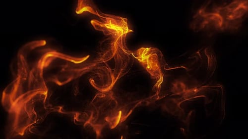 Fire Fluid Particles Background Loop 4K