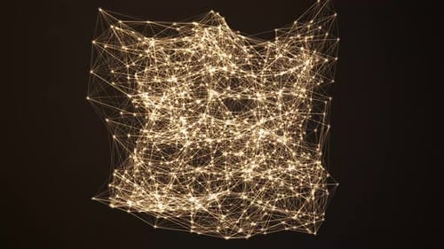 Contexte futuriste du réseau de points de données numériques