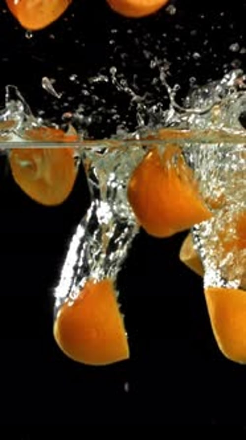 Super Slow Motion Fresh Kumquat Filmed on a Highspeed Camera at 1000 Fps