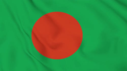 Waving Flag of Bangladesh