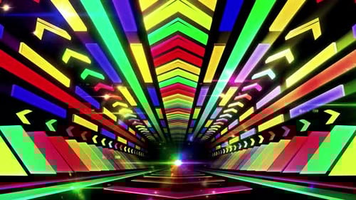 Neon Arrows Corridor