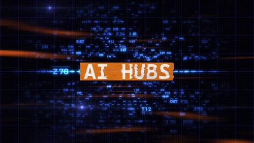 Futuristic Digital Data Grid with Text Reveal