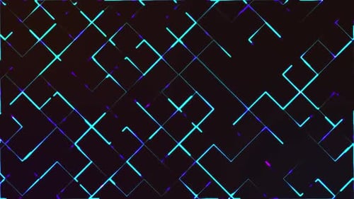 Neon Geometric Lines Animated Technology Background