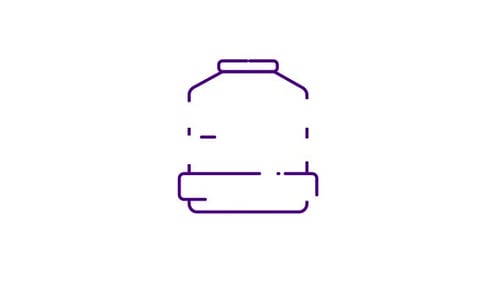Minimalist Line Art Water Bottle Filling Animation