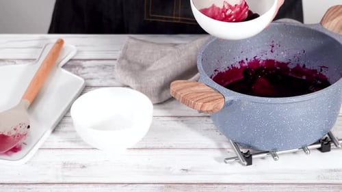 Berry Mixture Divided Into Bowls