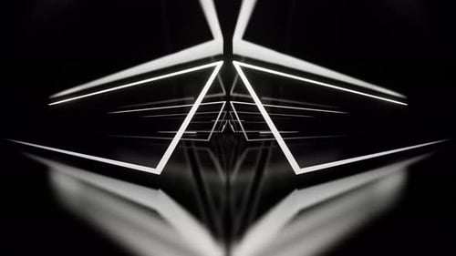 White Neon Shapes Area Background Vj Loop In 4K