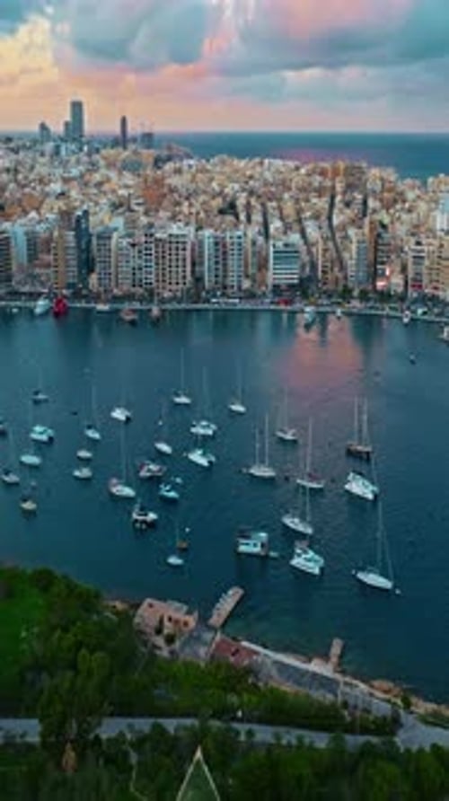 Aerial View of Valletta the Capital City of Malta