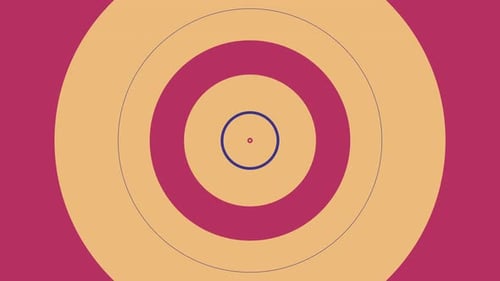 Animiertes geometrisches Muster oder Hintergrund. Hintergrund mit abstrakten beweglichen Formen, Vintage-Retro-Farben