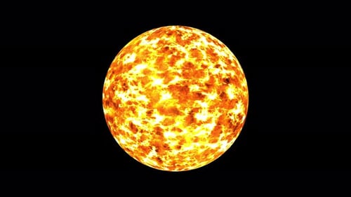 Abstract Pulsating Fiery Sphere Seamless Loop Background Animation