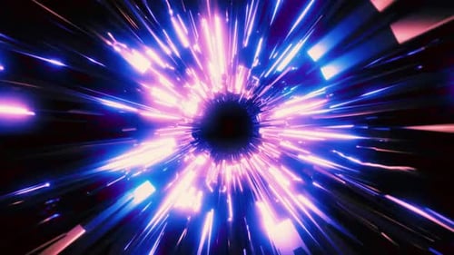 Kosmischer Neontunnel-Hintergrund