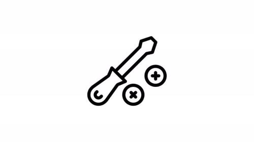 workshop line icon animation