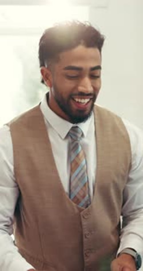 Hotel, front desk and man with tablet talking to guest for check in, reservation and online booking