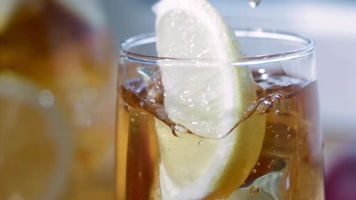 Refreshing Summer Drink With Lemon And Mint