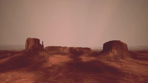 Desert Landscape Captured From an Aerial Perspective