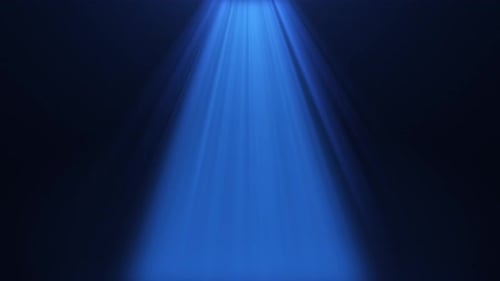 Empty stage or podium studio stage template for product showcase, illuminated by volume spotlights.