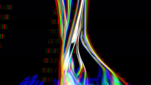 Colorful Abstract Shapes Create Mesmerizing Patterns on a Black Background