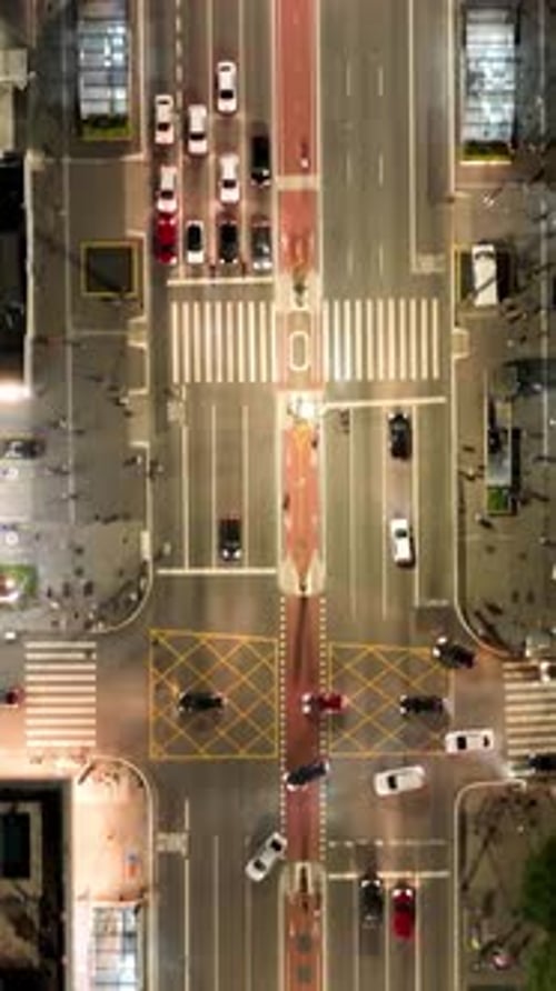 Top view Paulista Avenue at downtown Sao Paulo Brazil. Business Office