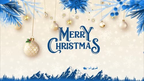 Creative, Merry Christmas Christmas Animation Background 4K