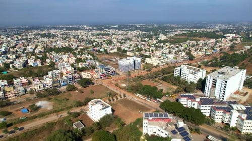 Aerial view of mysore city.