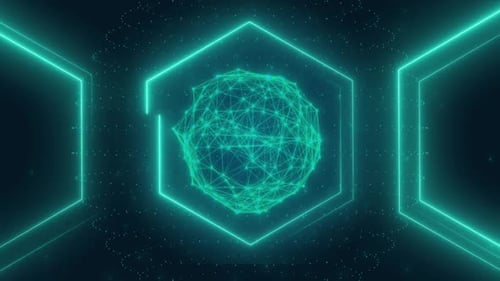 Circular Data Tunnel Digital Hitech HUD Sci Fi Interfaces Technology