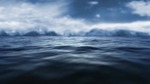 Beautiful Winter morning with Sun reflecting in the Sea Calm Sunset Ocean Loop Sunrise 4K