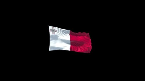 Realistic Waving Flag of Malta