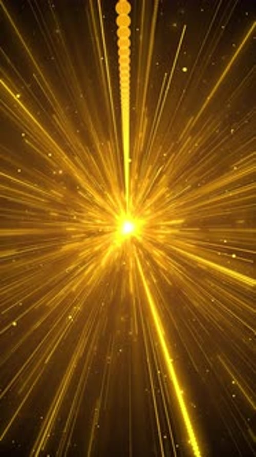 Golden Light Particle Burst Motion Background Loop