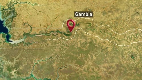 Gambia Country Zoom from Space