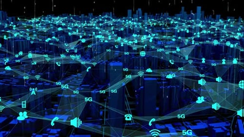 Los edificios de gran altura de la ciudad están cubiertos por señales de red 5G