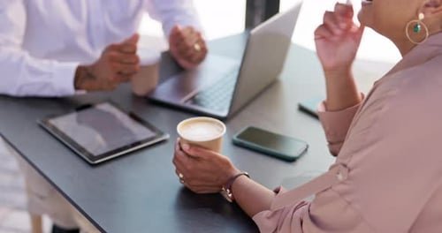 Business Meeting in a Coffee Shop