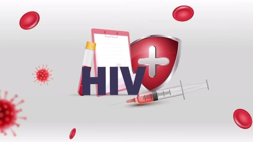 Medical HIV Infographic Icon Background