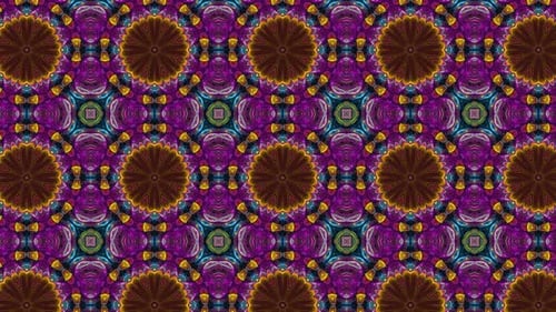 Vibrant Symmetric Kaleidoscope Motion Graphics Background Loop