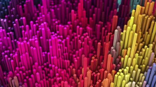 Dynamic Colorful Abstract Geometric Blocks Background