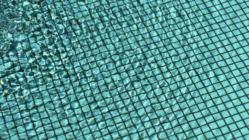 Pure Water Pool Surface Bubbles And Waves 9