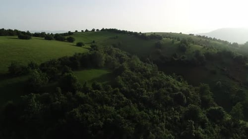 Cinematic Aerial Shot of an Endless Mountain and Forest Landscape