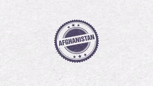 Afghanistan Golden Rubber Stamp