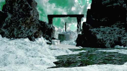 Phone 15 green screen animation with mountain background