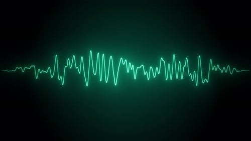 Futuristic AI-Powered EKG Heartbeat Monitor with Digital Audio Waveform and Equalizer Display