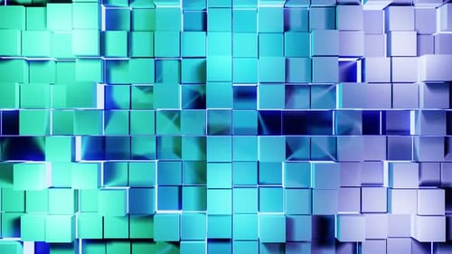 Newest Cube Wall Multicolored Vj Loop Animation Background