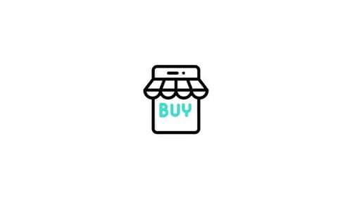 Flat Design Online Store Buy Icon Animation