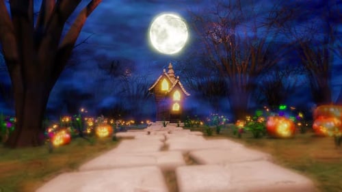 Halloween graveyard nightmare.